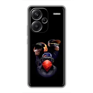 Чехол с принтом «Три обезьяны» для Xiaomi Redmi Note 13 Pro Plus