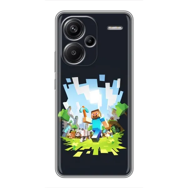 Чохол з принтом «персонажі Minecraft» для Xiaomi Redmi Note 13 Pro Plus
