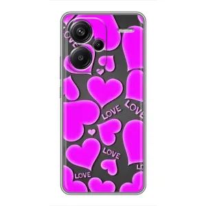 Чехлы для любимой на Ксяомі Редмі Нот 13 Про Плюс (VPrint) (Pink hearts)