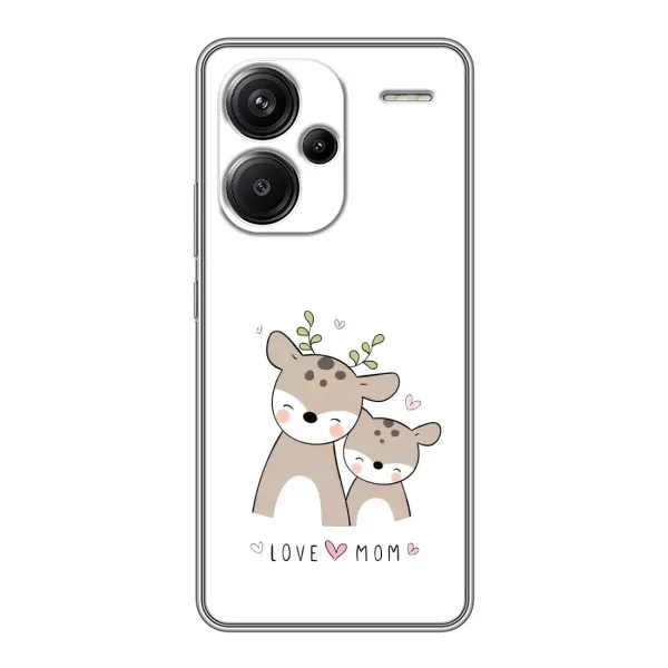 Чохол з принтом «Оленята мама і малюк» для Xiaomi Redmi Note 13 Pro Plus