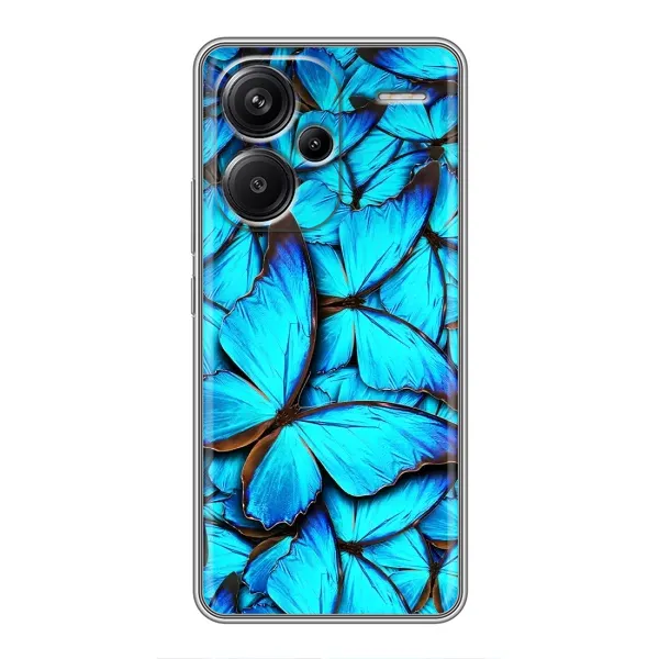 Чохол з принтом «Сині метелики» для Xiaomi Redmi Note 13 Pro Plus
