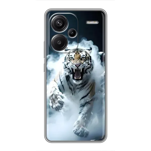 Чохол з принтом «Білий тигр у диму» для Xiaomi Redmi Note 13 Pro Plus