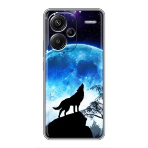 Чехол с принтом «Волк на луну» для Xiaomi Redmi Note 13 Pro Plus