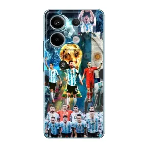 Чехлы Месси для Xiaomi Redmi Note 13 Pro (4G) (AlphaPrint) (Аргентина Месси)