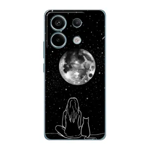 Чехол с принтом «Девушка с котом» для Xiaomi Redmi Note 13 Pro