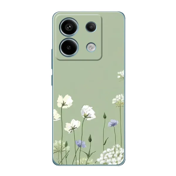 Чехол с принтом «Цветы на зеленом» для Xiaomi Redmi Note 13 Pro
