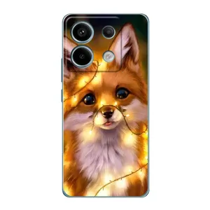 Чехол с принтом «Лисичка в гирляндах» для Xiaomi Redmi Note 13 Pro