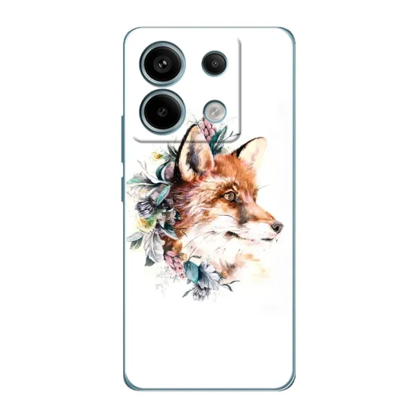 Чехол с принтом «Лисичка в цветочках» для Xiaomi Redmi Note 13 Pro Чехол с принтом «Лисичка в цветочках» для Xiaomi Redmi Note 13 Pro