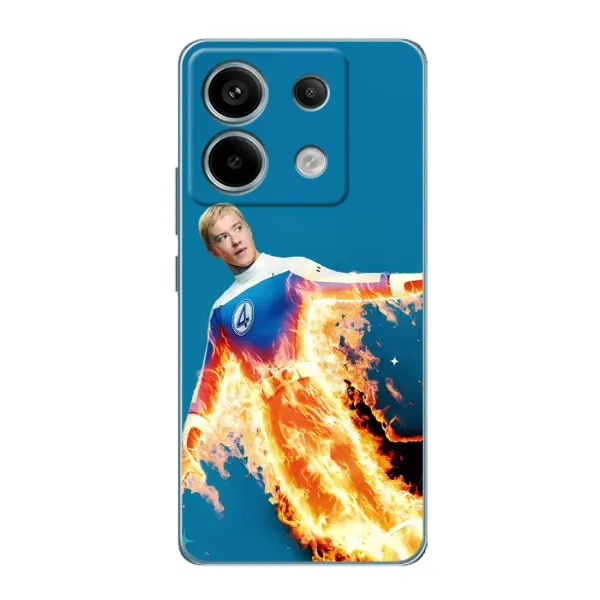 Чехол с принтом «Человек-факел в огне» для Xiaomi Redmi Note 13 Pro Чехол с принтом «Человек-факел в огне» для Xiaomi Redmi Note 13 Pro