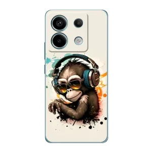 Чехол с принтом «Макака в наушниках» для Xiaomi Redmi Note 13 Pro