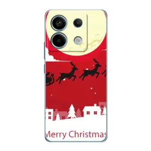 Різдвяні Чохли для Xiaomi Redmi Note 13 Pro (VPrint) (Санта з оленями)