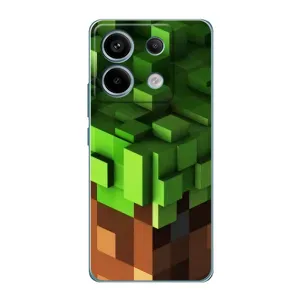 Чехол Майнкрафт на Xiaomi Redmi Note 13 Pro (4G) (AlphaPrint) Minecraft (текстура Майнкрафт)