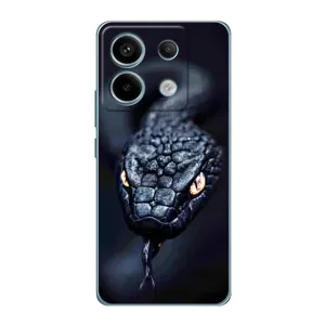 Чехол с принтом «Черная змея» для Xiaomi Redmi Note 13 Pro