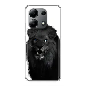 Чехлы с картинками животных Xiaomi Redmi Note 13 (4G) (Черный ЛЕВ)
