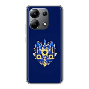 Чехлы для Xiaomi Redmi Note 13 (4G)  Укр. Символика (AlphaPrint) (Цветочный Герб)