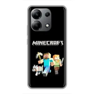 Чехол Майнкрафт на Xiaomi Redmi Note 13 (4G) (AlphaPrint) Minecraft (герои Minecraft)