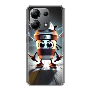 Чехол с мемом Тралалело тралала на Xiaomi Redmi Note 13 (4G) (Капучино асасино)