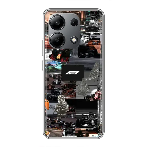 Чохол з принтом «Гоночний колаж Ф1» для Xiaomi Redmi Note 13 (4G)