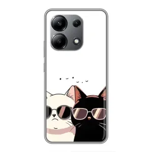 Чохол з принтом «Коти в окулярах» для Xiaomi Redmi Note 13 (4G)