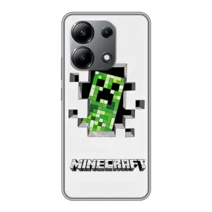 Чехол Майнкрафт на Xiaomi Redmi Note 13 (4G) (AlphaPrint) Minecraft (крипер Майнкрафт)