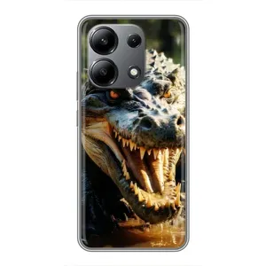 Чехол с картинкой «Хищники» для Xiaomi Redmi Note 13 (4G) (Опасный крокодил)