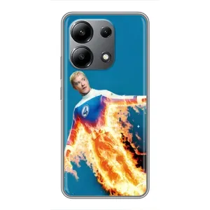 Чохол з принтом Фантастична четвірка для Xiaomi Redmi Note 13 (4G) (Людина-факел у вогні)