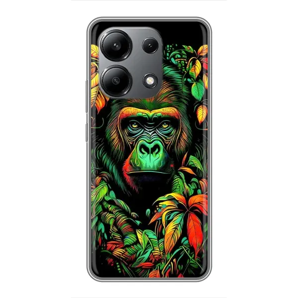 Чохол з принтом «Мавпа в квітах» для Xiaomi Redmi Note 13 (4G)