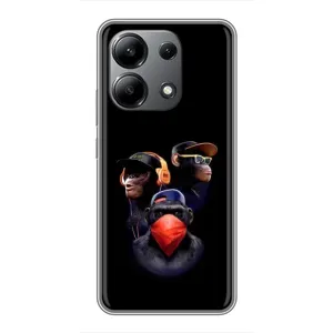 Чехол с Обезьянами Xiaomi Redmi Note 13 (4G) - (AlphaPrint)