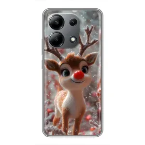 Яркий чехол для Xiaomi Redmi Note 13 (4G) с Зимними Оленятами