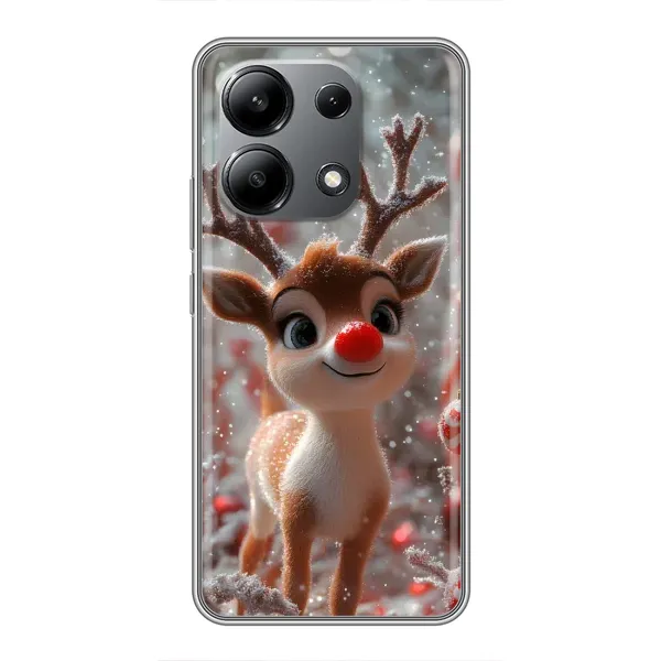 Чехол с принтом «Олень с носом» для Xiaomi Redmi Note 13 (4G)