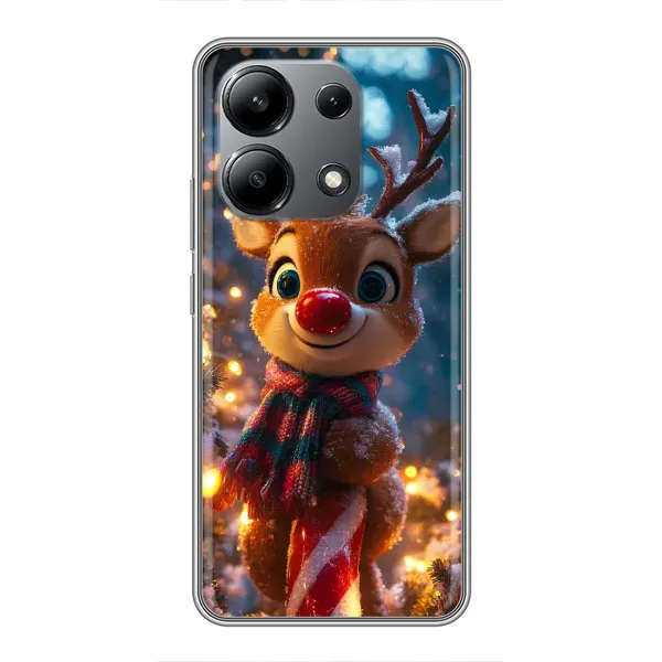Чехол с принтом «Олень с шарфом» для Xiaomi Redmi Note 13 (4G)