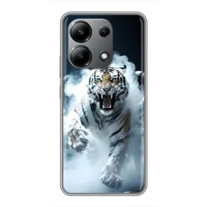 Чехол с картинкой «Хищники» для Xiaomi Redmi Note 13 (4G) (Белый тигр в дыму)