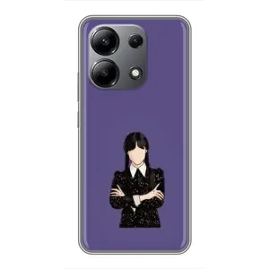 Чохли Венсдей на Xiaomi Redmi Note 13 (4G) Уенсдей (AlphaPrint) (Венздей у чорному)