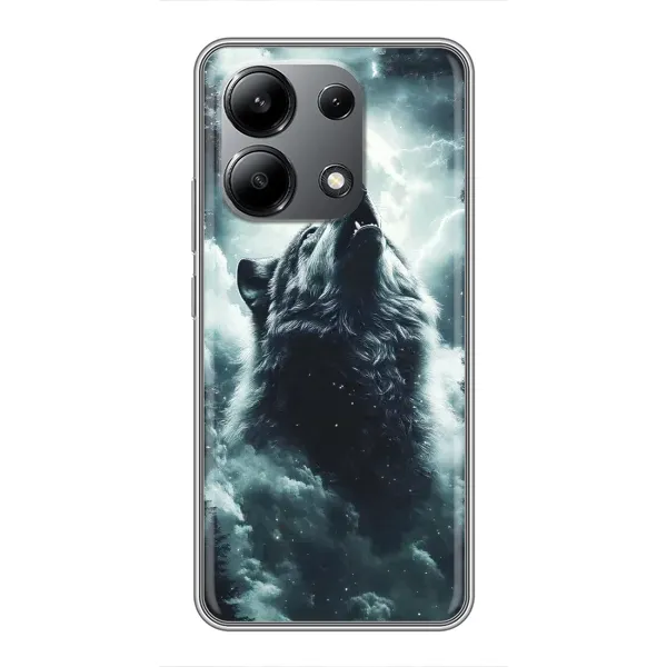 Чохол з принтом «Вовк у хмарах» для Xiaomi Redmi Note 13 (4G)
