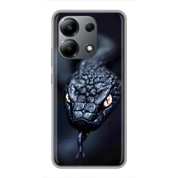 Чохол з принтом «Чорна змія» для Xiaomi Redmi Note 13 (4G)