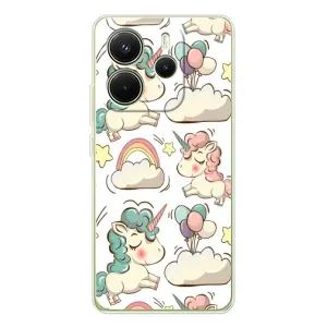 Чехол для Xiaomi Redmi Note 14 4G (Глобальная версия) - (Единорожки - Новинки) (AlphaPrint) (Единорожки)