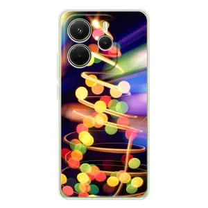 Новогодние Чехлы для Xiaomi Redmi Note 14 4G (Глобальная версия) (VPrint) (Елка с гирлянд)