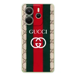 Чехлы ГУЧЧИ для Xiaomi Redmi Note 14 4G (Глобальная версия) (AlphaPrint) (Gucci дизайн)