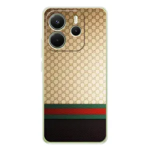 Чехлы ГУЧЧИ для Xiaomi Redmi Note 14 4G (Глобальная версия) (AlphaPrint) (Гуччи Фон)