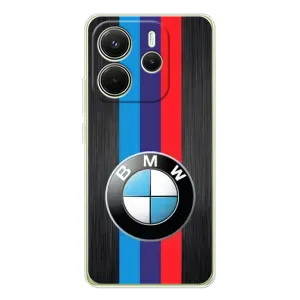Чехол для Xiaomi Redmi Note 14 4G (Глобальная версия) - с принтом БМВ (AlphaPrint) (Лого BMW)
