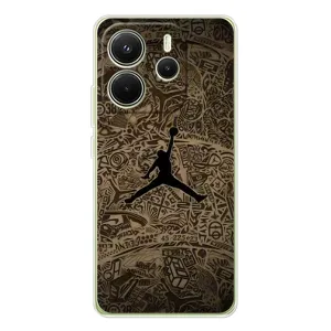 Чехлы для Xiaomi Redmi Note 14 4G (Global version) - с картинкой JORDAN (AlphaPrint) (Logo Jordan)