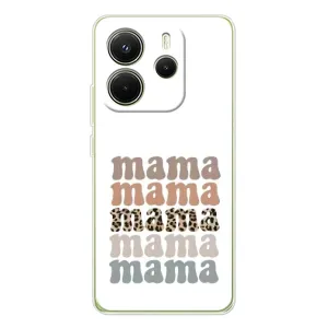 Чехлы для мамы на Xiaomi Redmi Note 14 4G (Global version) (Текстовый коллаж мама)