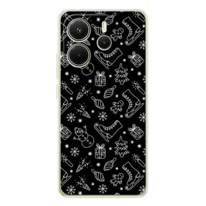 Новогодние, Праздничные Чехлы для Xiaomi Redmi Note 14 4G (Global version) - 2024 год (Новогодний фон)