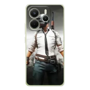 Чехол PUBG для Xiaomi Redmi Note 14 4G (Глобальная версия) (AlphaPrint) (Пабг мен)