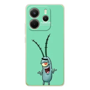 Чехол Губка Боб для Xiaomi Redmi Note 14 4G (Глобальная версия) (Персонаж Планктон)