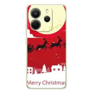 Рождественские Чехлы для Xiaomi Redmi Note 14 4G (Global version) (VPrint) (Санта с оленями)