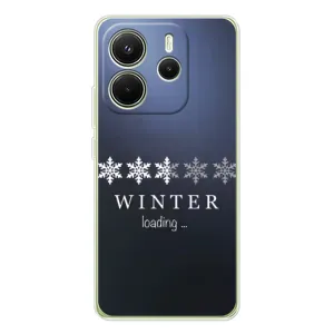 Зимние Чехлы для Xiaomi Redmi Note 14 4G (Глобальная версия) - прозрачный фон (Winter loading)