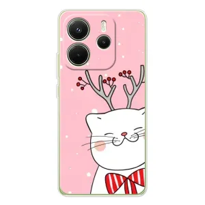 Новогодние Чехлы для Xiaomi Redmi Note 14 4G (Глобальная версия) (VPrint) (Зимний кот)