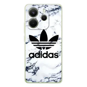 Чехлы Адидас для Xiaomi Redmi Note 14 4G (AlphaPrint) (Адидас на мраморе)