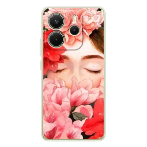 Чехлы (ART) Цветы на Xiaomi Redmi Note 14 4G (VPrint) (Глаза в цветах)